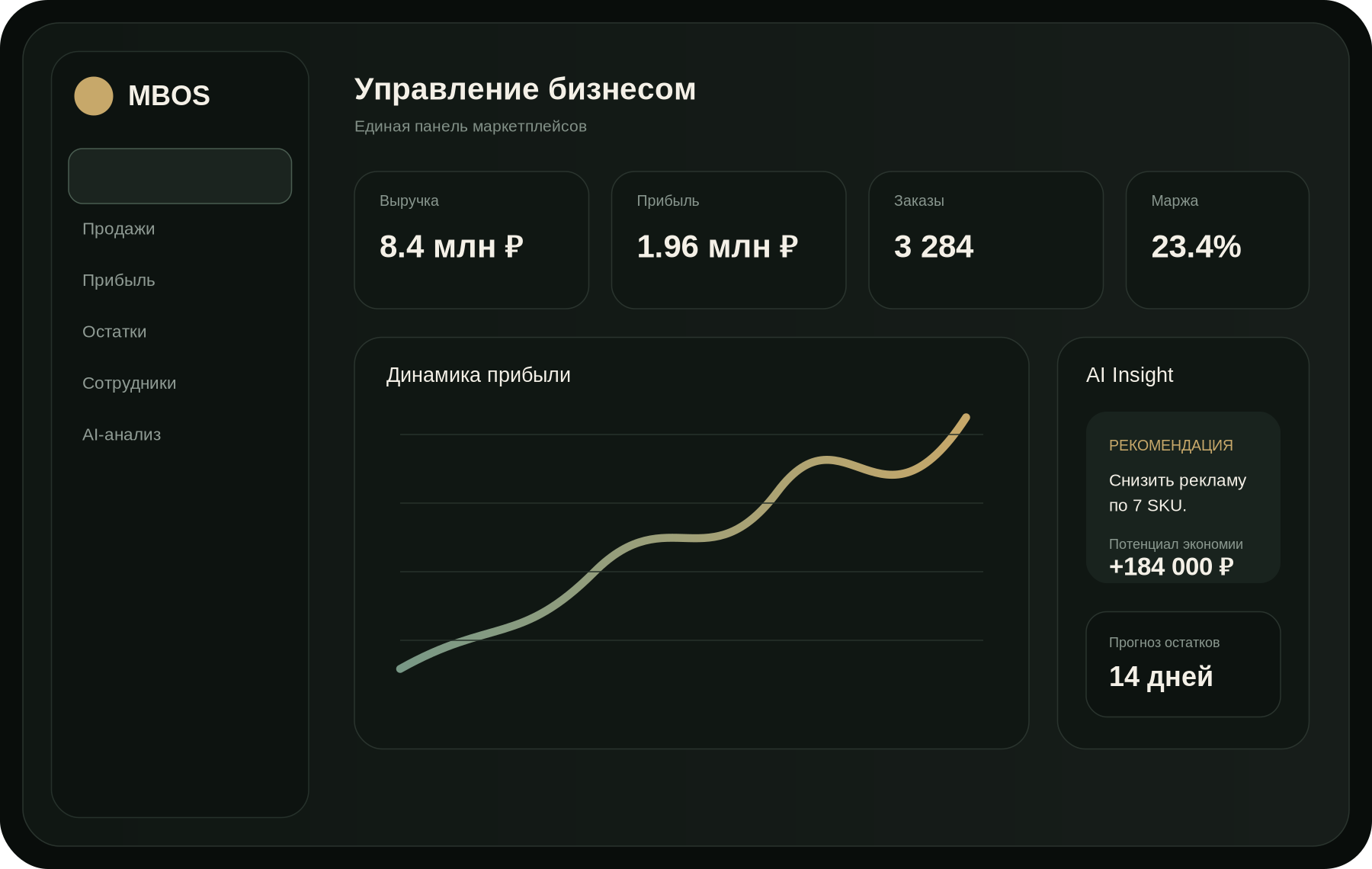 Концептуальный интерфейс MBOS
